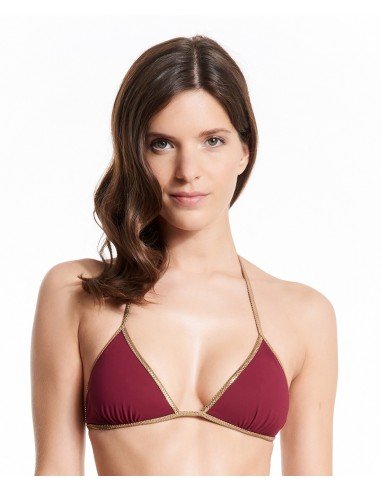 Bikini reversible Bordeaux & Petrol Blue - top - Swimwear - Tooshie