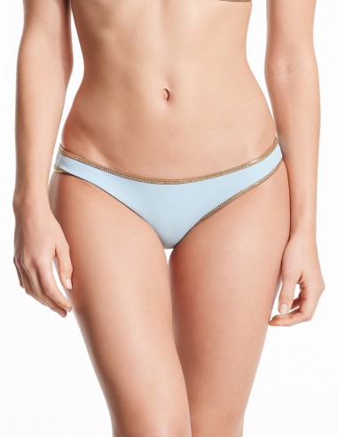 Bikini bandeau aquamarine / grey bottom