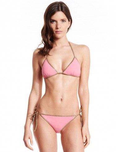 BIKINI REVERSIBLE GOLD LUREX HAMPTON - Swimwear - Tooshie