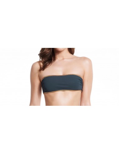 Bikini bandeau Navy Black - top - Swimwear - Tooshie