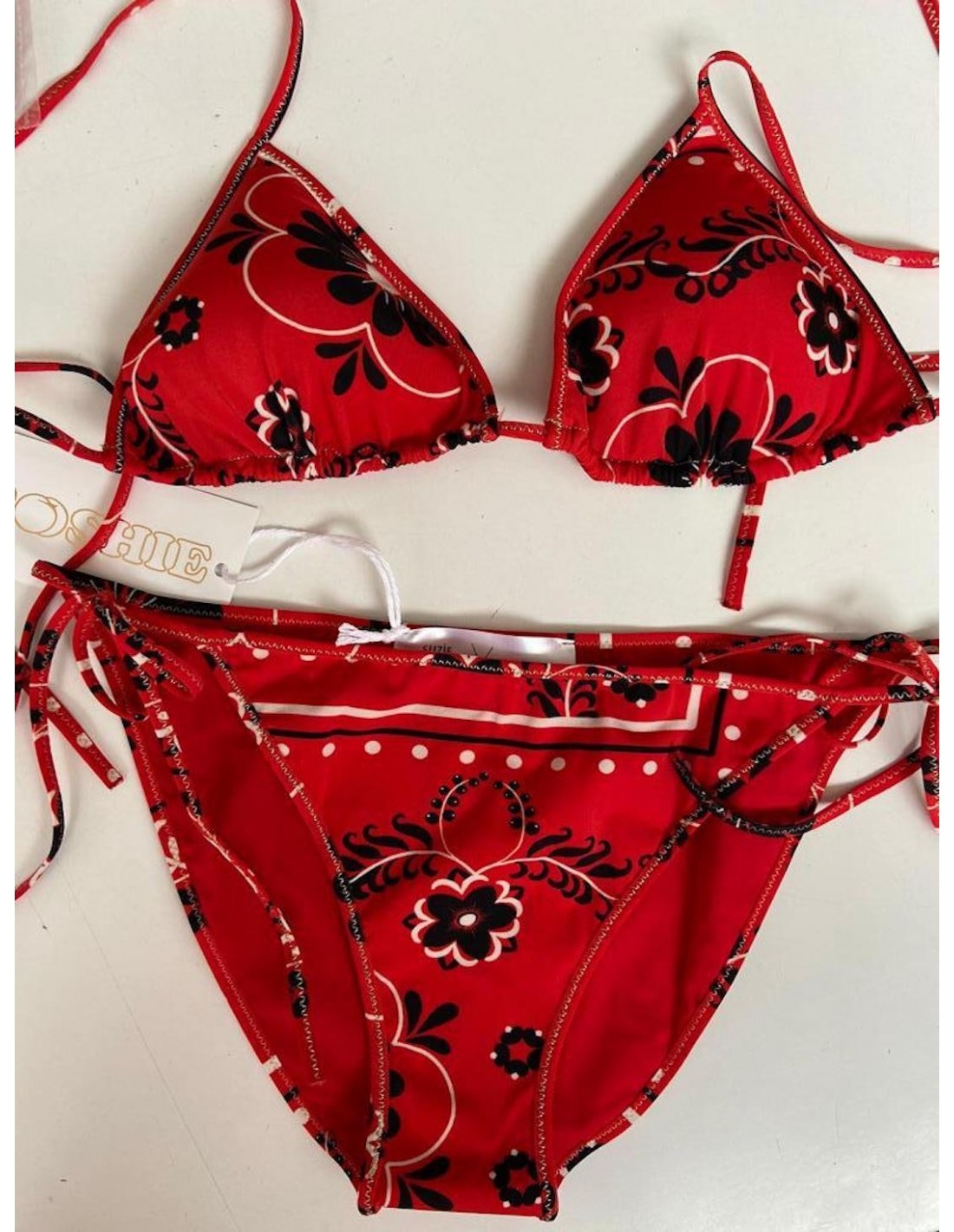 Printful Yeehaw Red Bandana String Bikini 2XL
