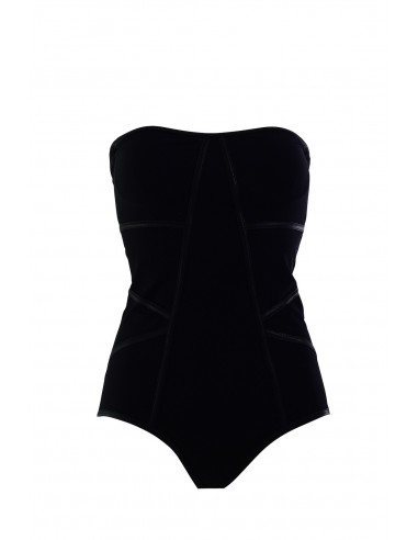 SWIMSUIT PIQUÉ BLACK MAT TRONCOSO - Swimwear - Tooshie